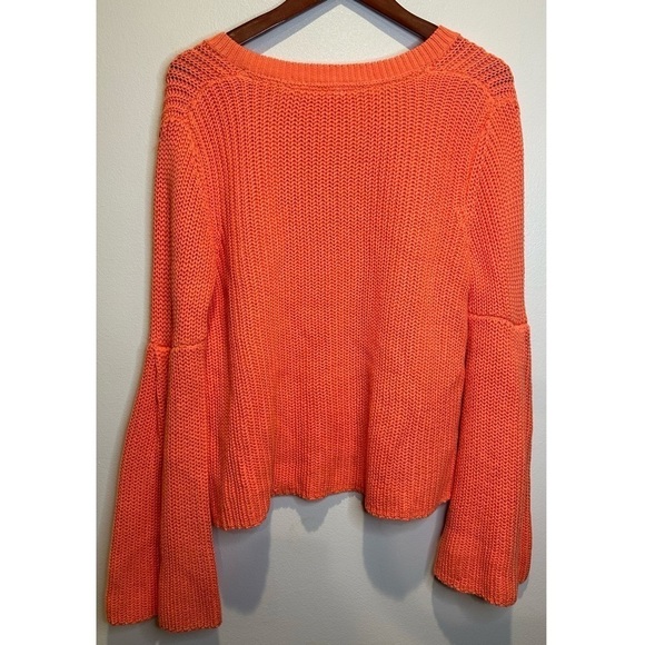 Free People - Damsel Cable Knit Pullover in Coral Size Medium - Picture 4 of 8